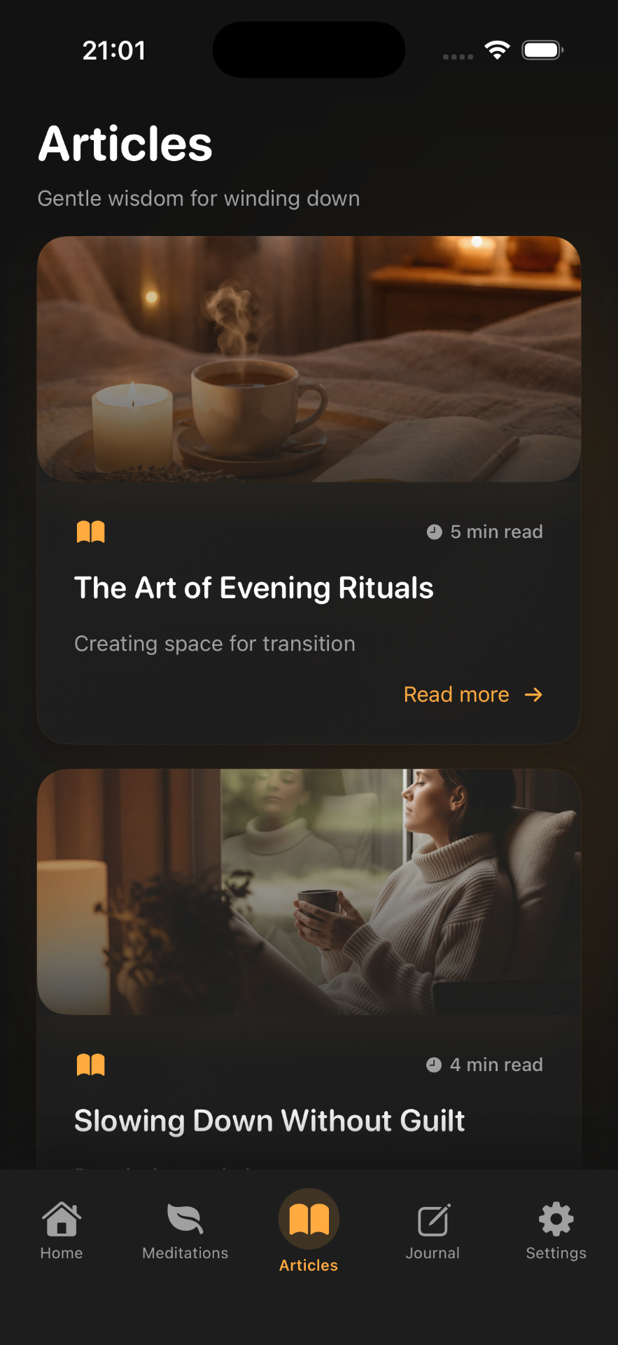 Wind Down — Gentle articles